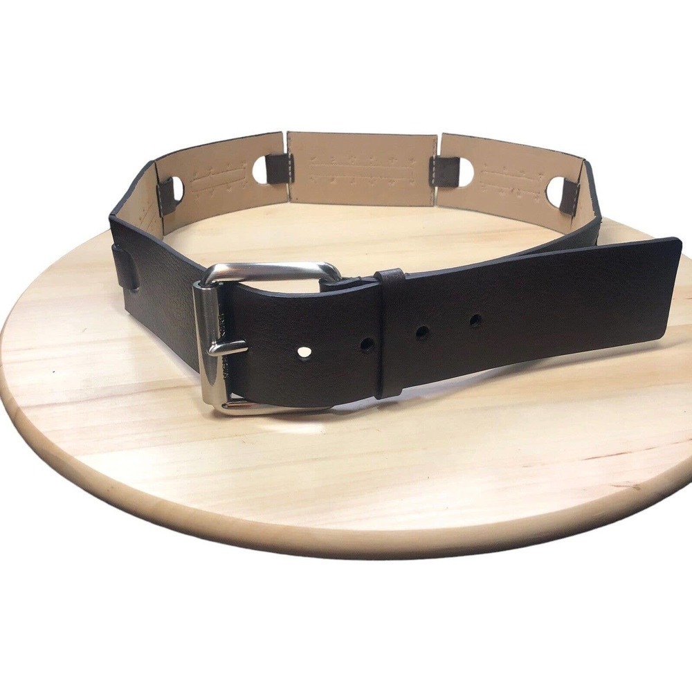 Michael Kors Belt Womens Medium Brown Studded Latched Leather Classic New